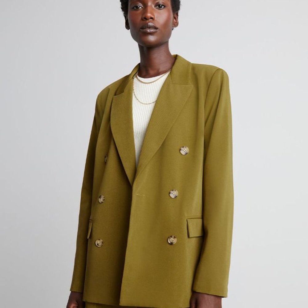 WHO WHAT WEAR COLLECTION Bri Double Breasted Blazer